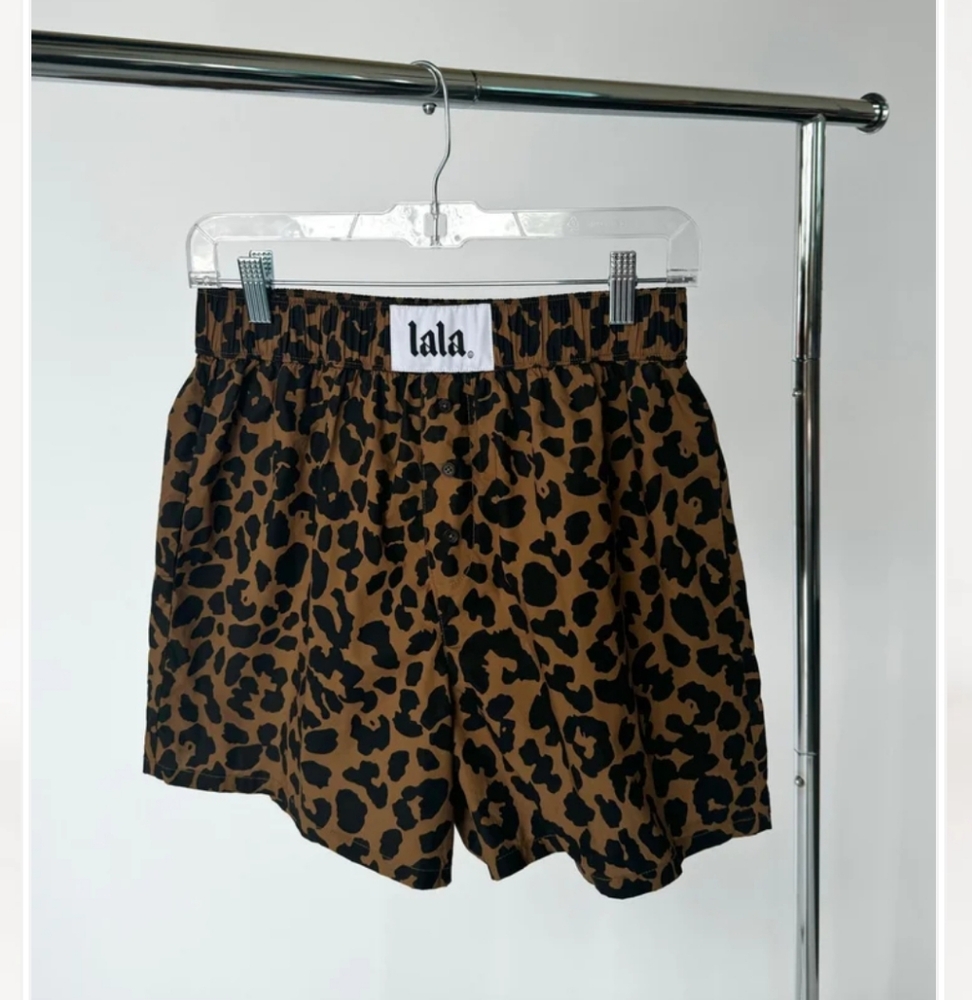 Dressed in LALA High Waist Brown and Black Shorts